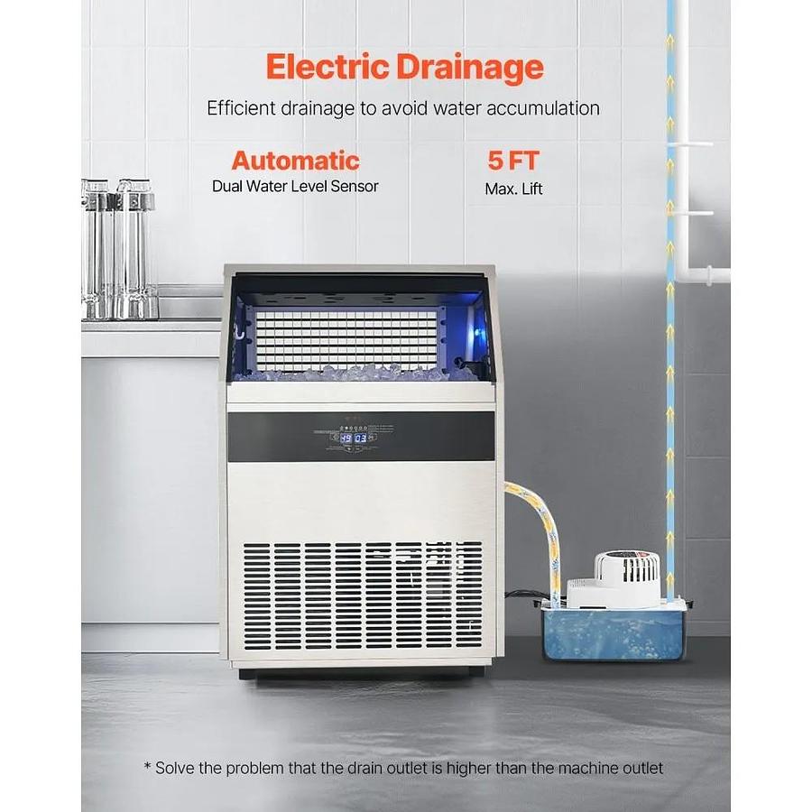 Used 440lbs/24H Commercial Ice Maker Machine, 130lbs Storage Capacity Ice Maker - WARRANTY - BRAND NEW