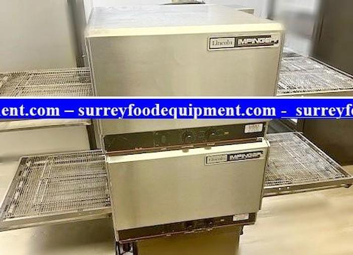 Refurbished Lincoln 1301 double stacked pizza ovens electric
