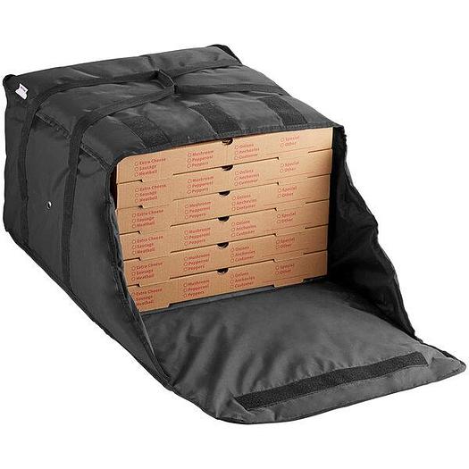 Insulated Pizza Delivery Bag, Soft-Sided Heavy-Duty Nylon, 20" x 20" x 12" - Holds Up To (6) 16", (5) 18", or (4) 20"