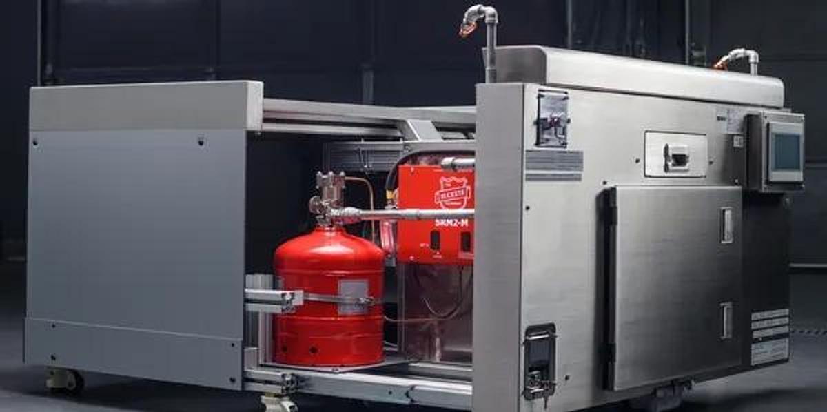 Used Immaculate Condition – Apace UM1EGA All in one Recirculating Electric Grill Griddle with Fire System – 208V 3 Phase – Fully Tested & Working!