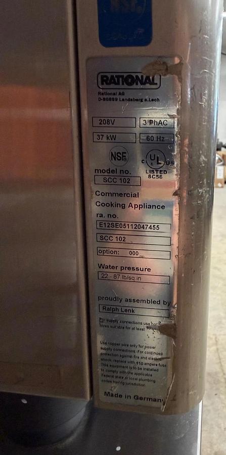 Used Rational SCC 102 Electric Oven W/Stand 208V