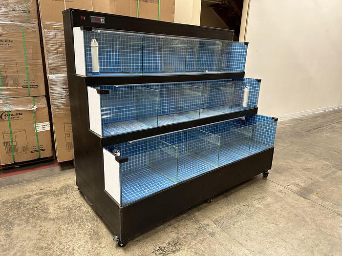 3 tier seafood tanks - crab - lobster - mussels -oysters etc. 9 compartments