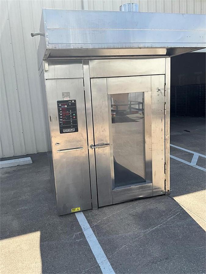 Used Hobart gas double rack steam bakery oven