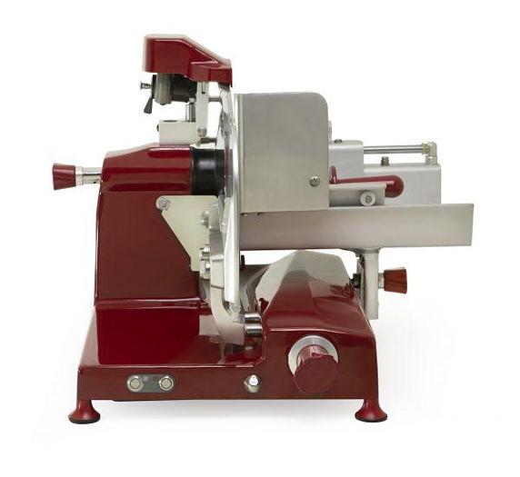 Omas S-Series 15″ Horizontal Gear-Driven Meat Slicer, Red | Trento – 110 V, 0.4 HP