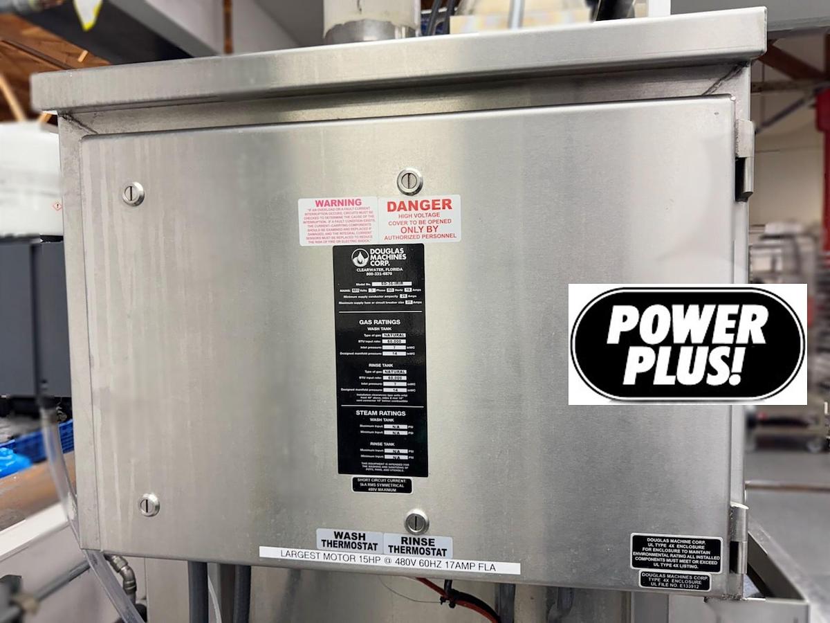 Used Douglas Machines 36" pan washer -Natural gas heated