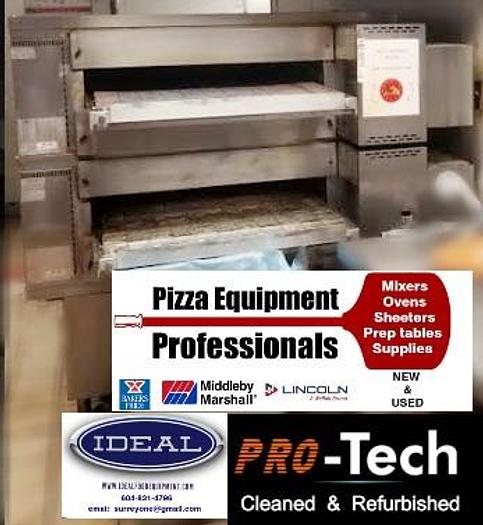 Used Middleby Marshal PS570 Gas double stacked conveyor pizza ovens