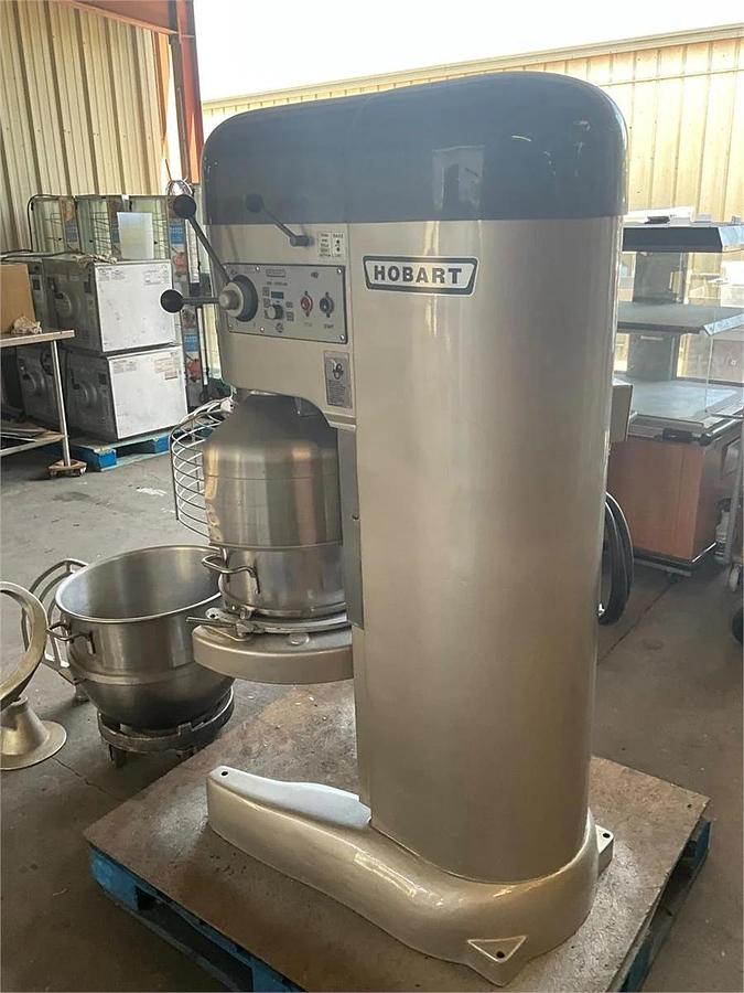 Used Hobart 80qt dough mixer with bowl guard