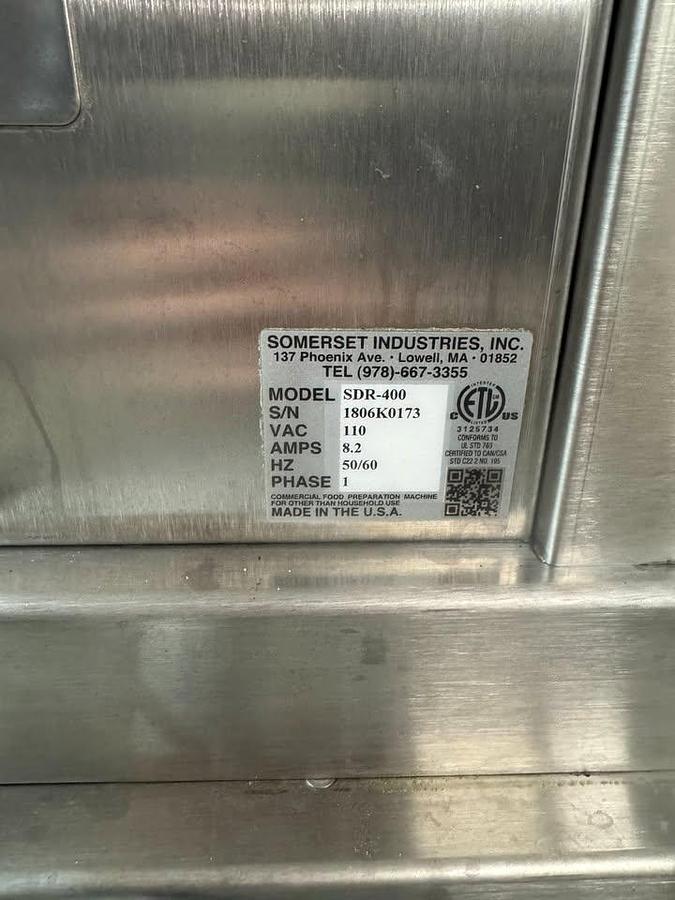 Used Somerset Dough Rounder -WARRANTY