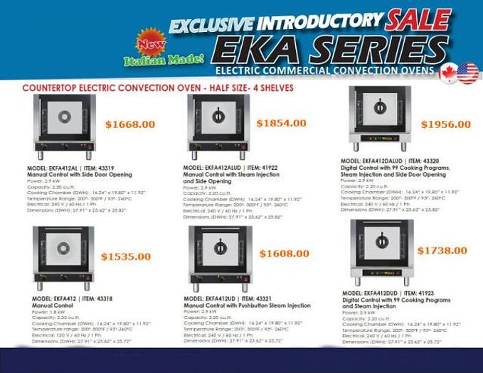 Counter to Convection Ovens - 16 models to choose from