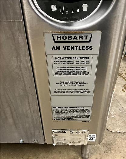 Refurbished Hobart AM-15 VL  Ventless commercial dishwasher