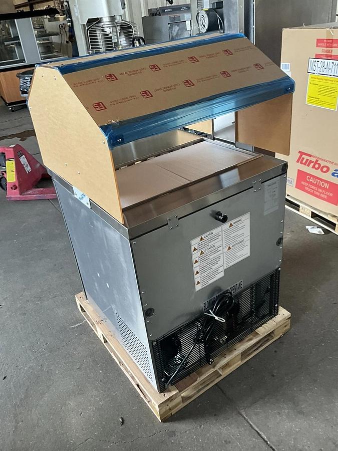 Used New Turbo Air MST28N-711S 28" refrigerated prep table with sneeze guard Salsa - BRAND NEW