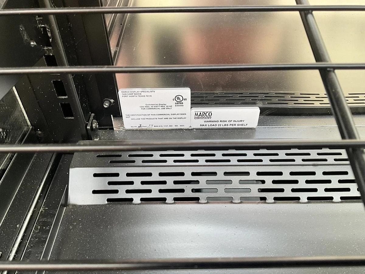 Used 24 Marco BAK-1137 Self Service Dry Bakery Display Case Vented Light Donut Bread