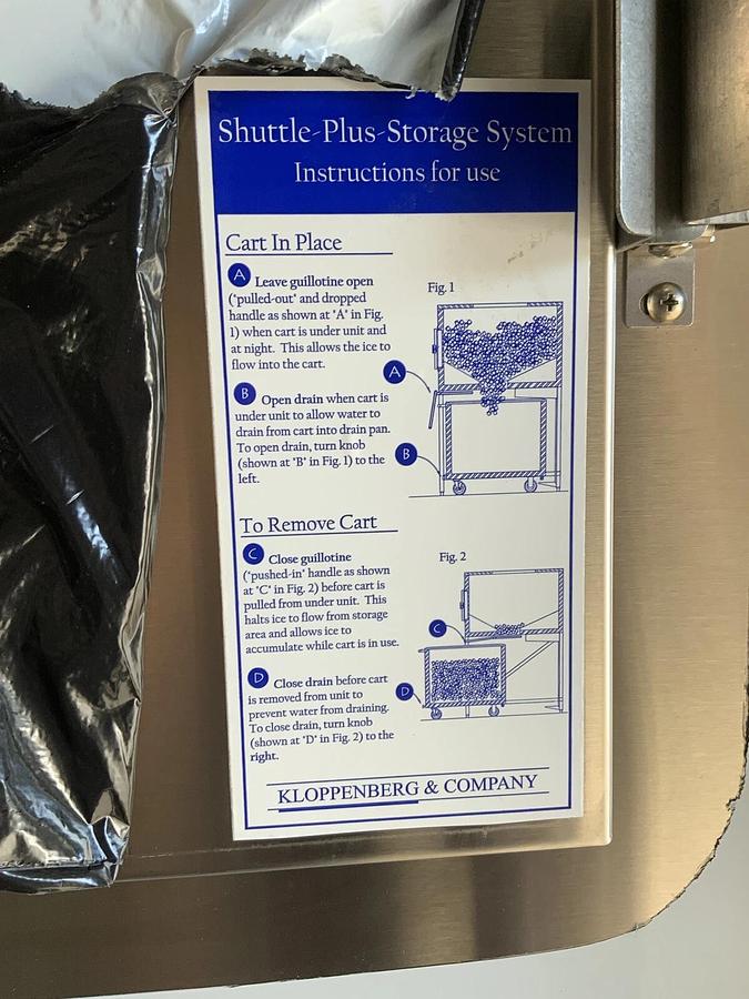 Used 2022 NEW KLOPPENBERG ICS-1 BIN ICE EXPRESS 1 BAY ICE STORAGE BIN - 500lb - BRAND NEW CLEARANCE ITEM