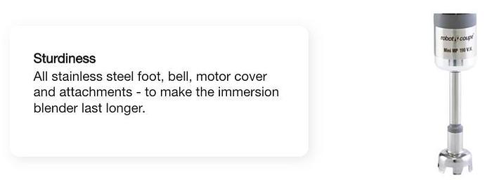 Robot Coupe - Mini Power 8" Variable Speed Immersion Blender - MMP190VV