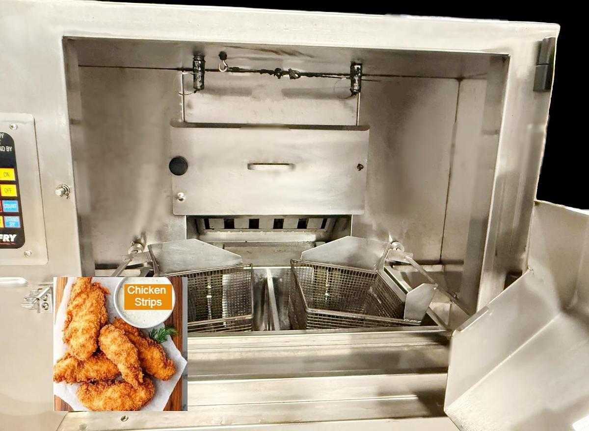 Used AutoFry MTI-40E -  6.0 Gallon Double Basket Mobile Automatic Ventless Fryer 240v/3p