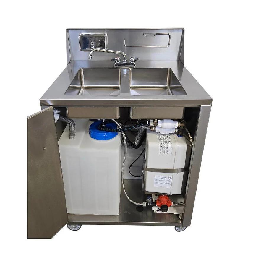 Used Ancaster KU10-12/AFE-DB101 Double Basin Stainless Steel Portable Sink