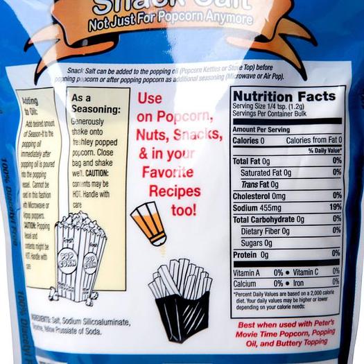 Great Western 35 oz. White Popcorn Salt 12 / Case