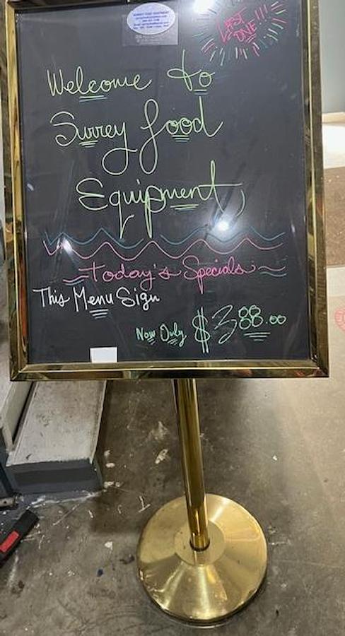 Refurbished Brass frames display sign - like new