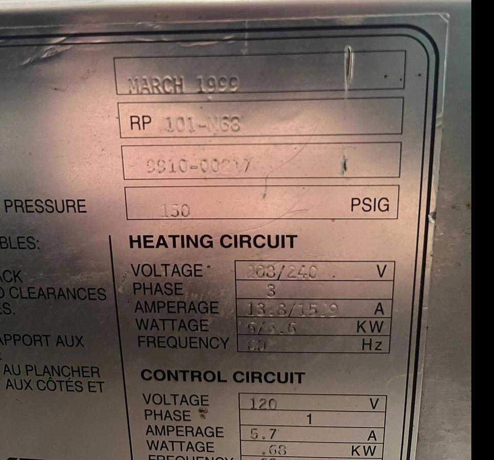 Used Baxter RP101 Commercial Retarder/Proofer Bakery Cabinet | 3-Phase | 208/240V