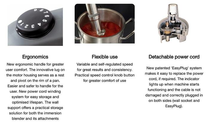 Robot Coupe - Compact 10" Immersion Blender With Whisk Attachment 16 Qt - CMP250COMBI