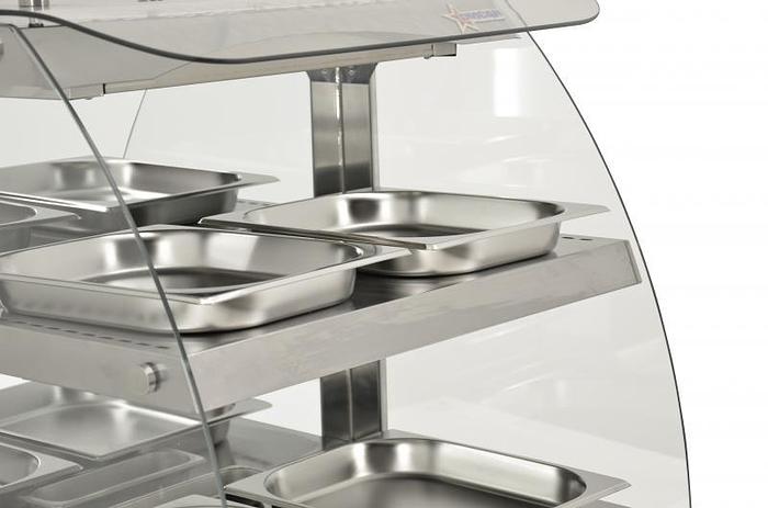 25-inch Double-Shelf Full Service Heated Display Case with 100L capacity