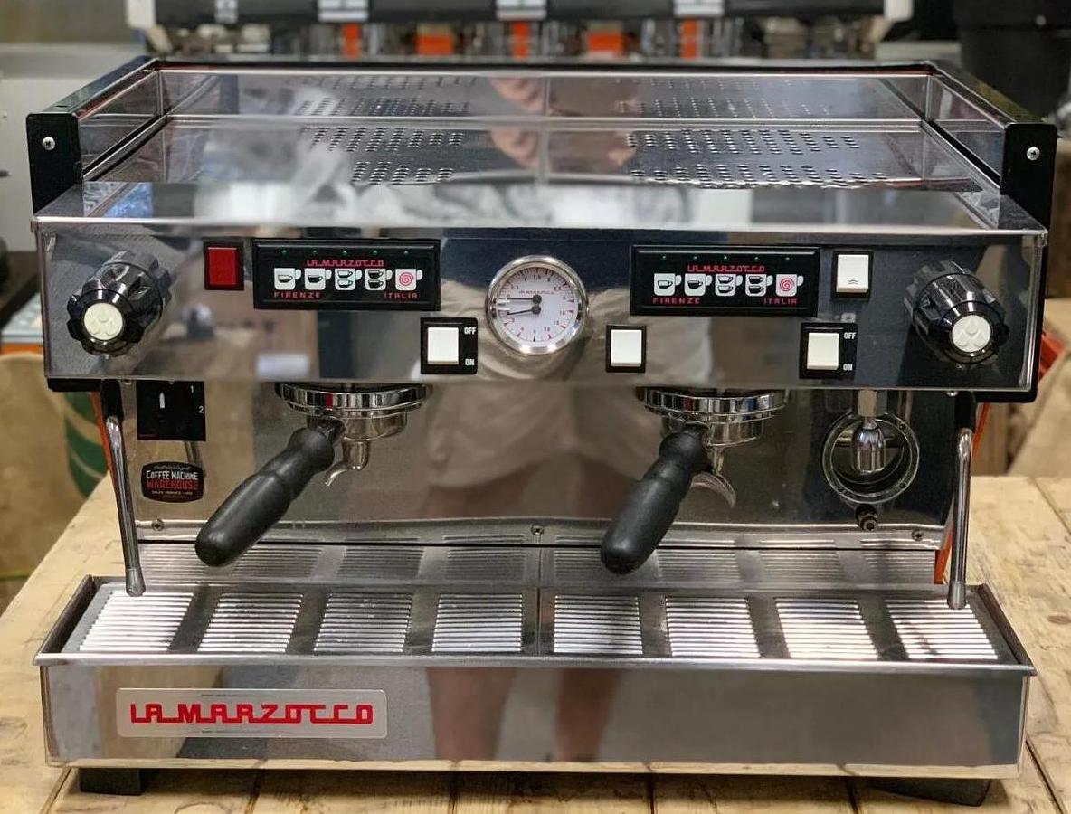Refurbished LA MARZOCCO LINEA CLASSIC 2 GROUP ORANGE ESPRESSO COFFEE MACHINE COMMERCIAL CAFE