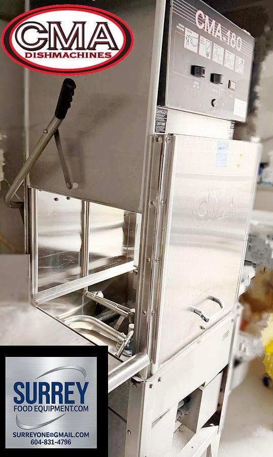 Used CMA Stainless Steel High Temperature Dishwasher - Model HTSB -CMA180