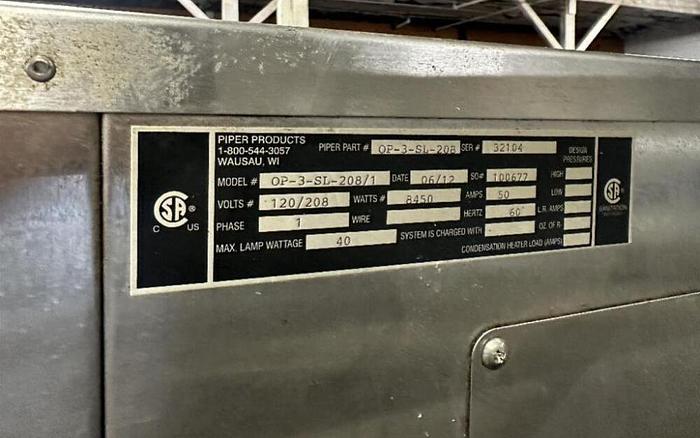 Refurbished PIPER OVEN / PROOFER 3 PAN OVEN 9 PAN PROOFER