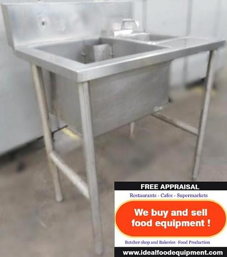 Used QUEST POT SINK WIH DRAINBOARD AND FAUCET