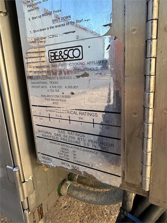 Used Be&sco Beta Max tortilla press and oven