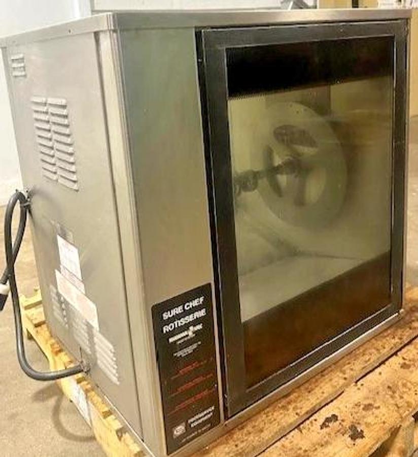 Used HENNY PENNY SCR-6" COMMERCIAL ELECTRIC DIGITAL CHICKEN ROTISSERIE OVEN 208V,3PH - C/W CHICKEN SPITS (SPEARS)