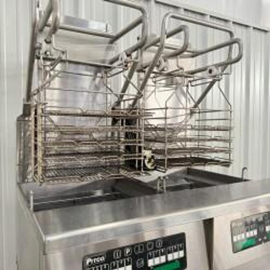 Used Pitco High Output Fryer Electric Dual with Filtration SELVRF Chicken