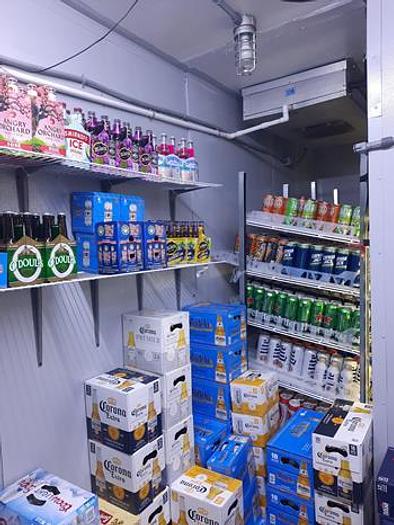 Used Walk in cooler with 9 glass doors - excellent condition - SEE DIAGRAM FOR DIMENSIONS