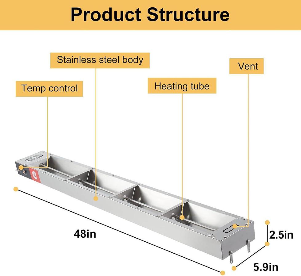 Used 48" Heat Strip Calrod - cord and switch
