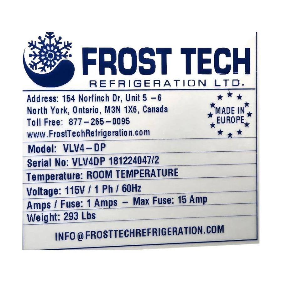 Used Frost Tech VLV4-DP Dry Pastry Display Case -WARRANTY