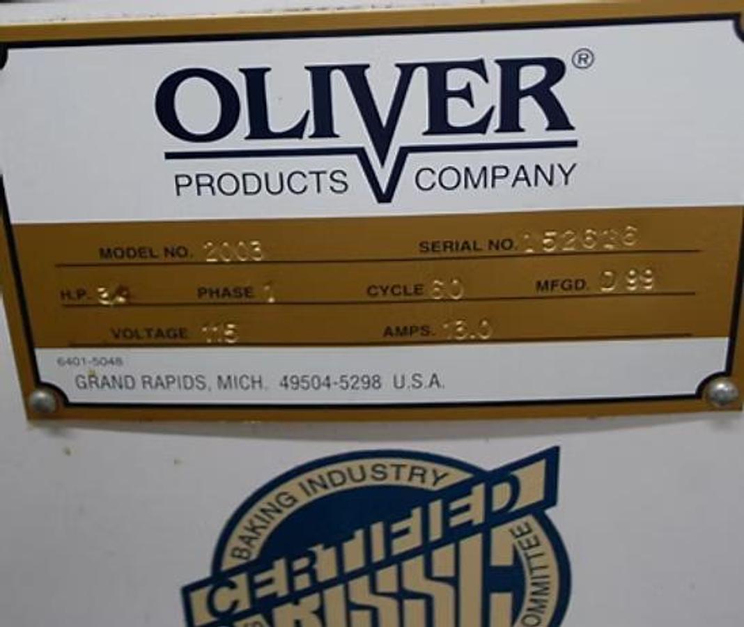 Used Oliver 2003 Variable Slice Bread Slicer - WARRANTY