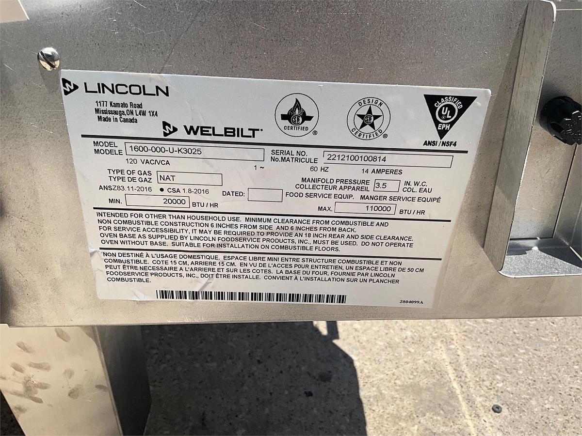 Used 2023 Lincoln gas 1600 double stack conveyor oven - NEVER BEEN USED