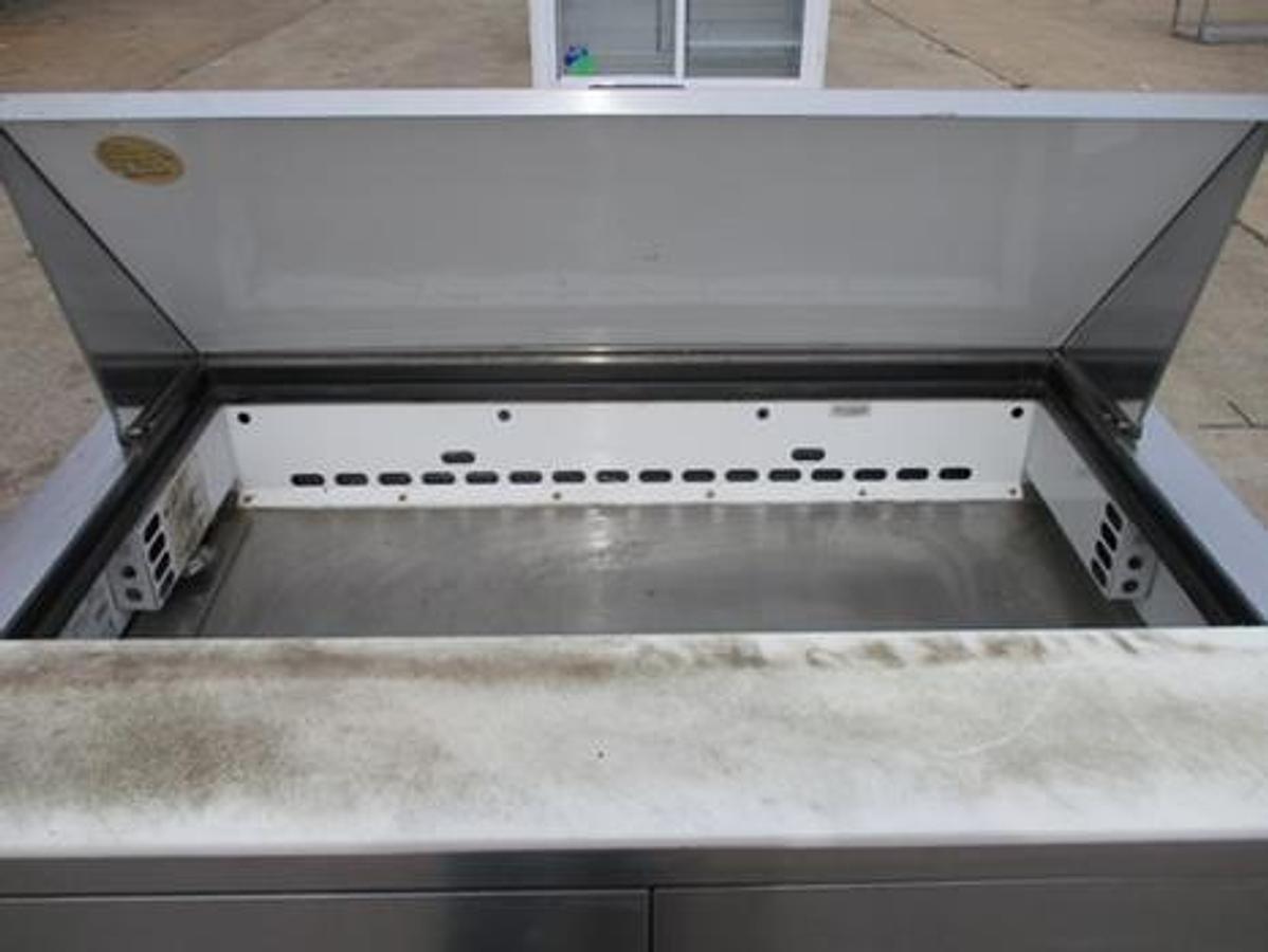 Used True 48" sandwich prep table with drawers