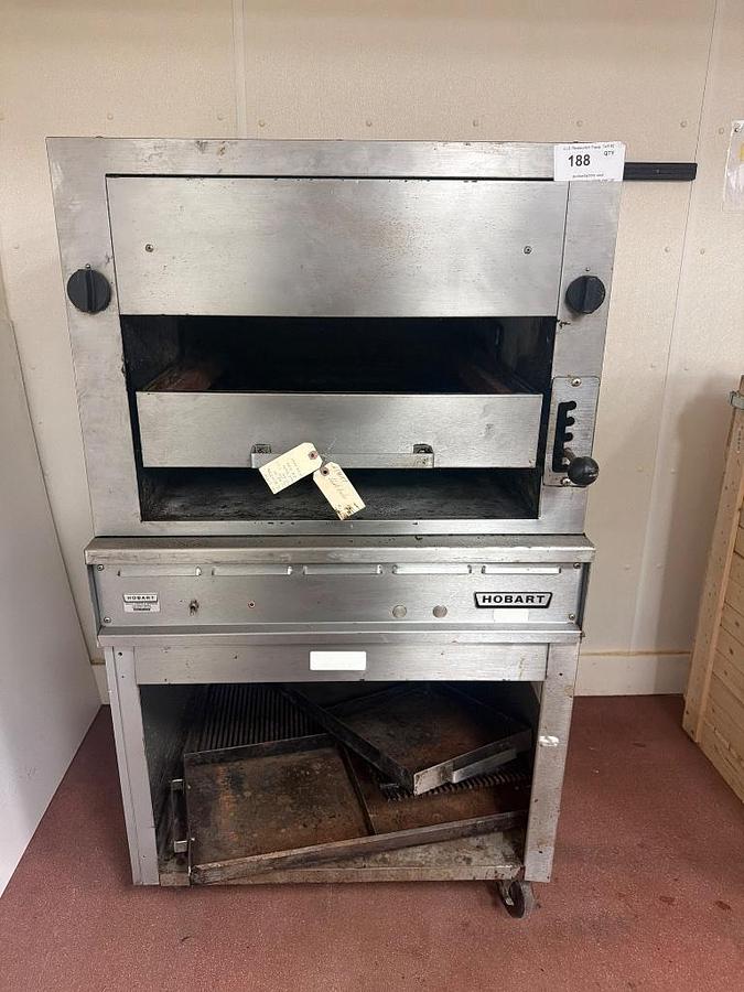 Used Hobart CB010 Commercial Charbroiler on Stand