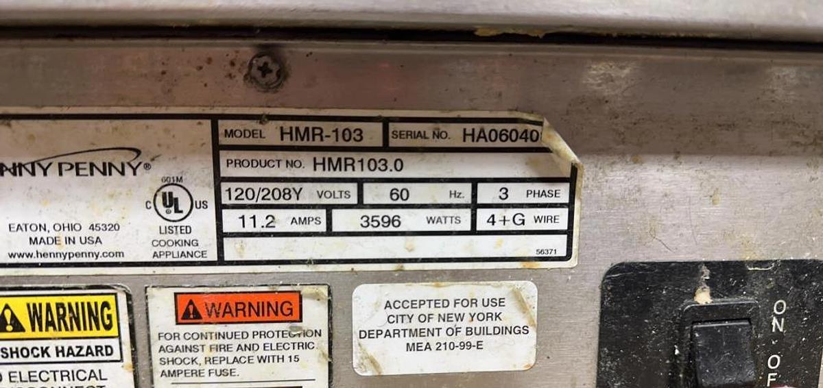 Used Henny Penny HMR-103 Slant Glass Hot Case 43"