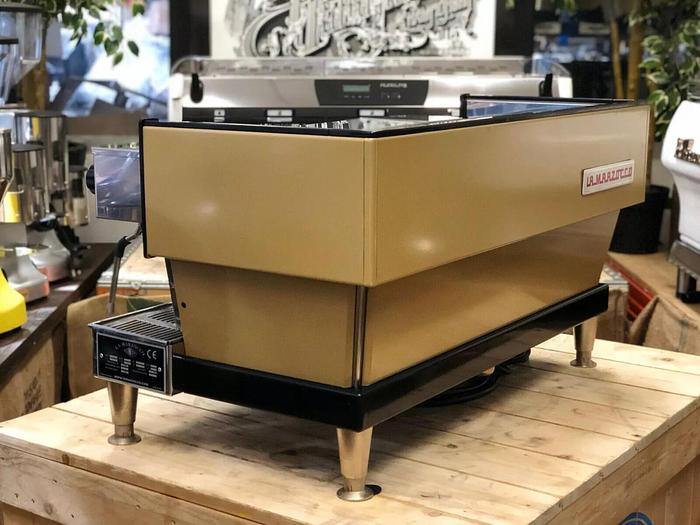 Refurbished LA MARZOCCO LINEA CLASSIC AV 3 GROUP GOLDEN BROWN ESPRESSO COFFEE MACHINE CAFE