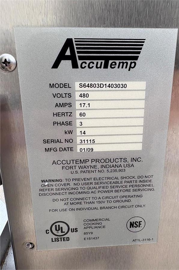 Used AccuTemp Doublestack (6) Pan Convection Steamer