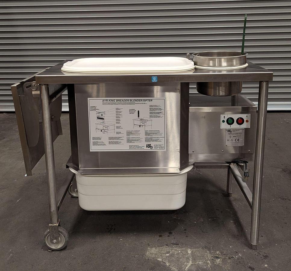 Used BREADING STATION AYR-KING -BREADER, BLENDER,SIFTER - BRAND NEW - WARRANTY