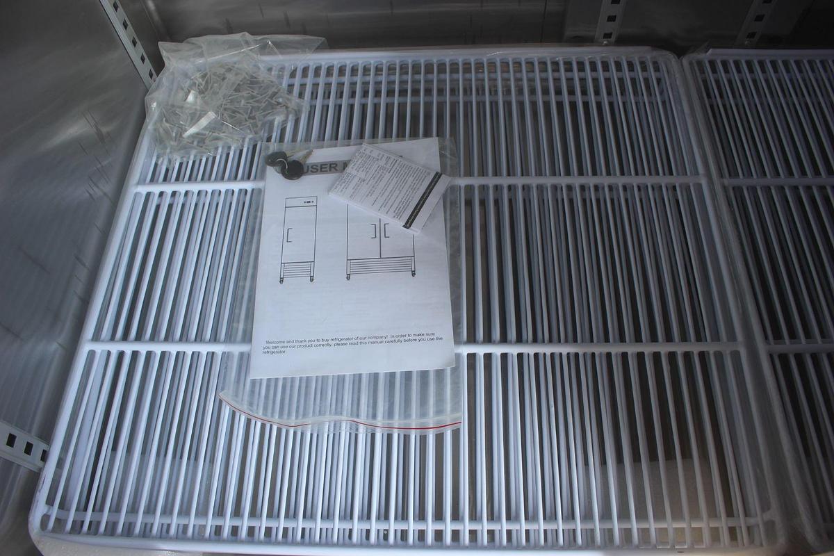 Used  Kalifon Stainless Steel 2 Door Freezer - Scratch & Dent - KF-49B1 - 54.1" - SEE VIDEO