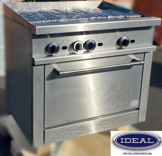 36" char broiler with oven below