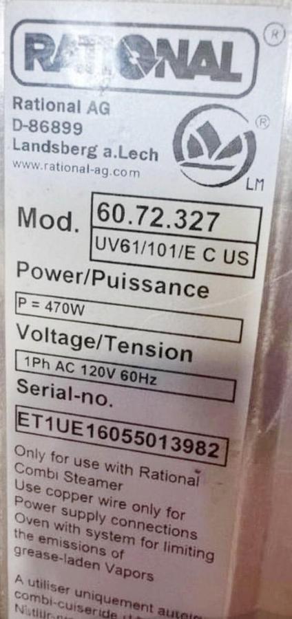 Used Rational oven with ventless hood system