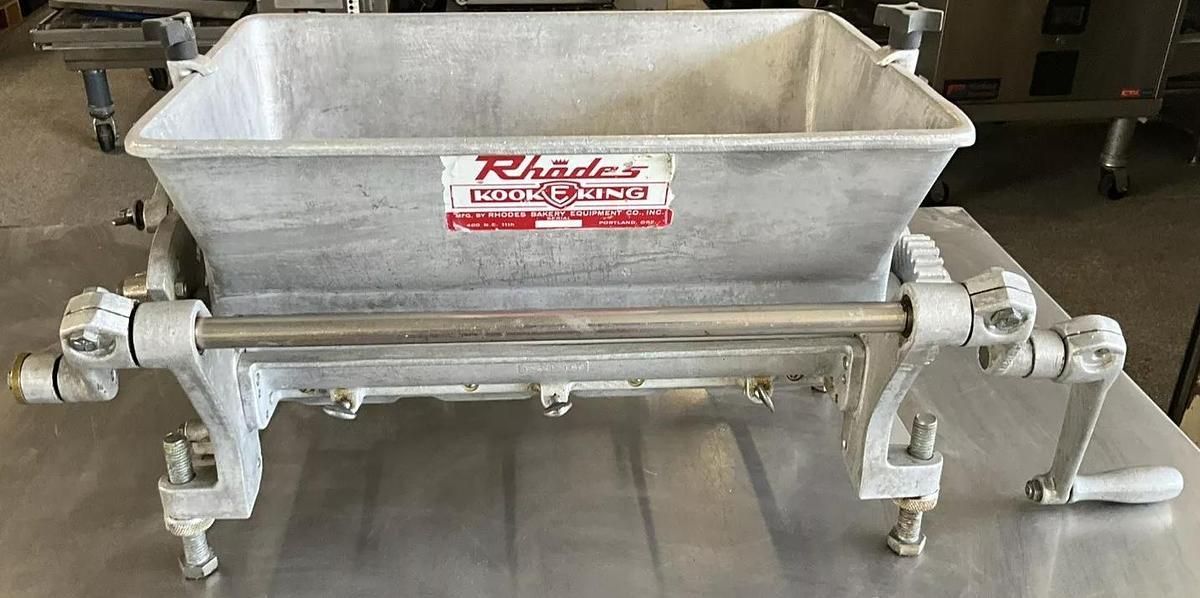 Used Used RHODES Kook-E-King manual Cookie Dough Cutter Depositor Machine hand crank
