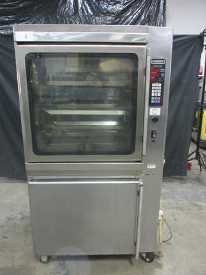 Used Hobart Model KA7E Electric Self Clean Pass Thru Rotisserie Oven On Casters, Good Condition, Removed From Working Grocery Store,!