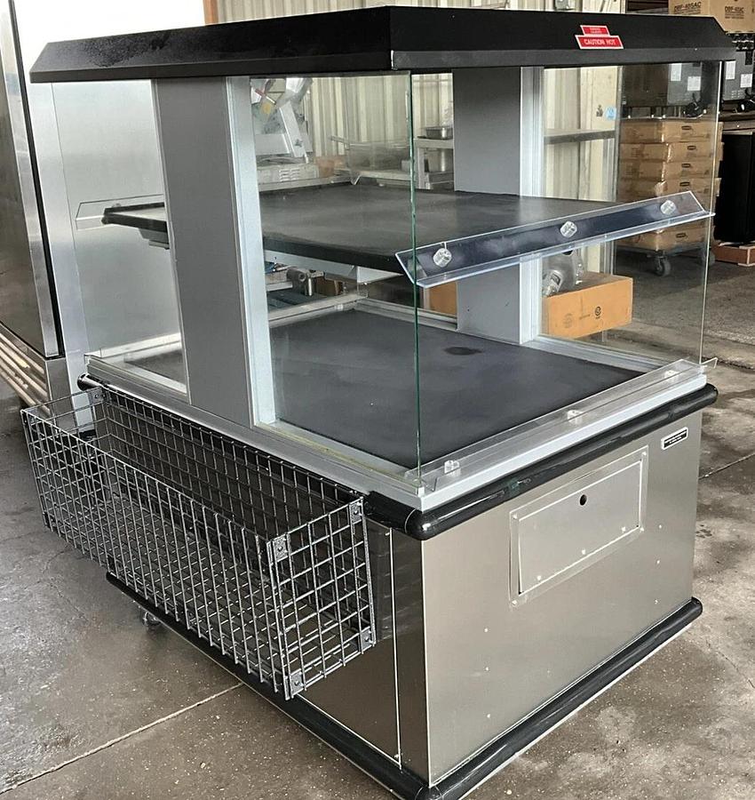 Used 2024 Custom Deli island Hot Food Merchandiser Self-Service Heated Warmer DILW4H