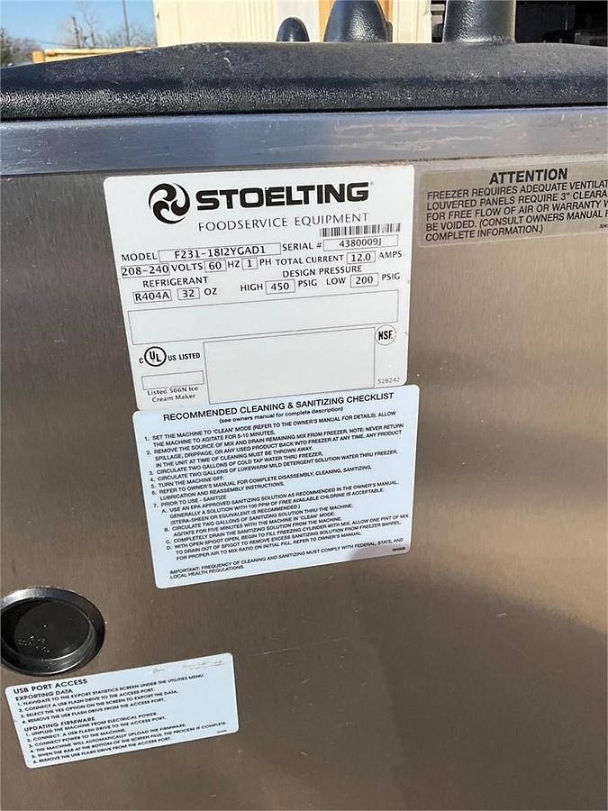 Used Stoelting ice cream machine on casters